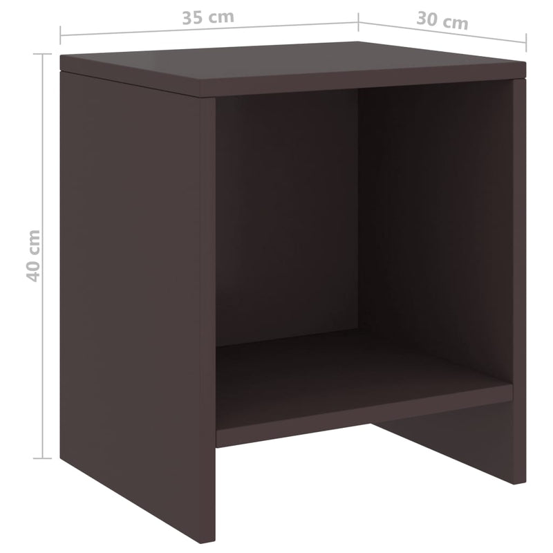 vidaXL 2 db sötétbarna tömör fenyőfa éjjeliszekrény 35 x 30 x 40 cm