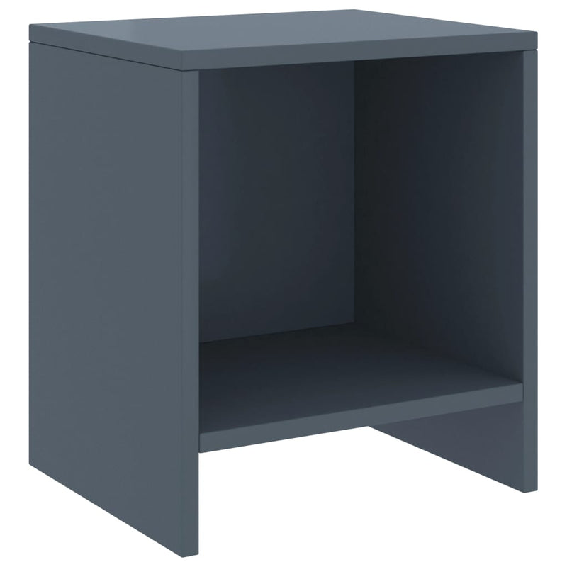 vidaXL 2 db világosszürke tömör fenyőfa éjjeliszekrény 35 x 30 x 40 cm