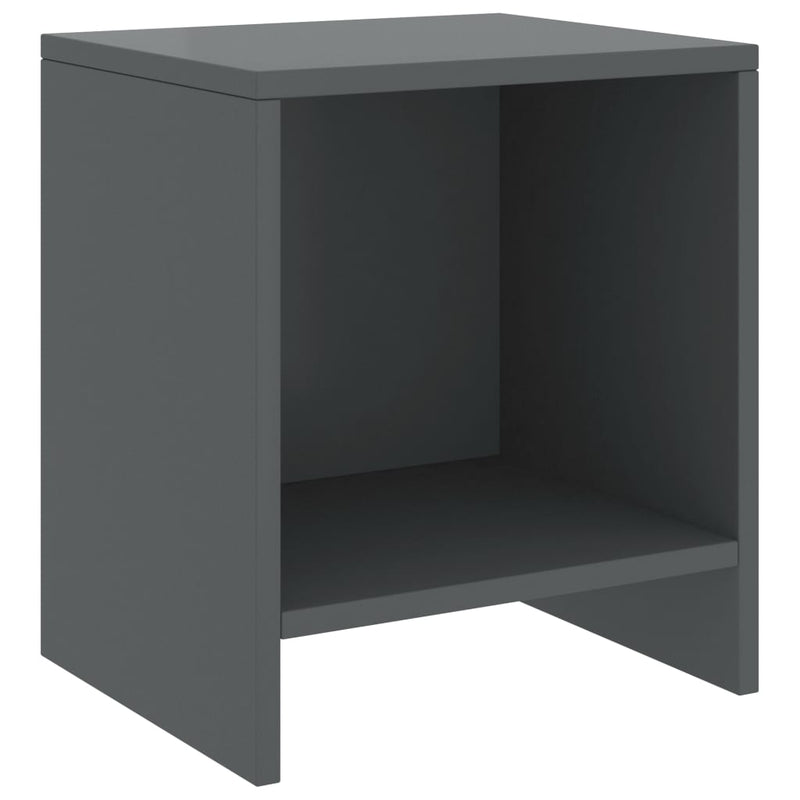 vidaXL 2 db sötétszürke tömör fenyőfa éjjeliszekrény 35 x 30 x 40 cm