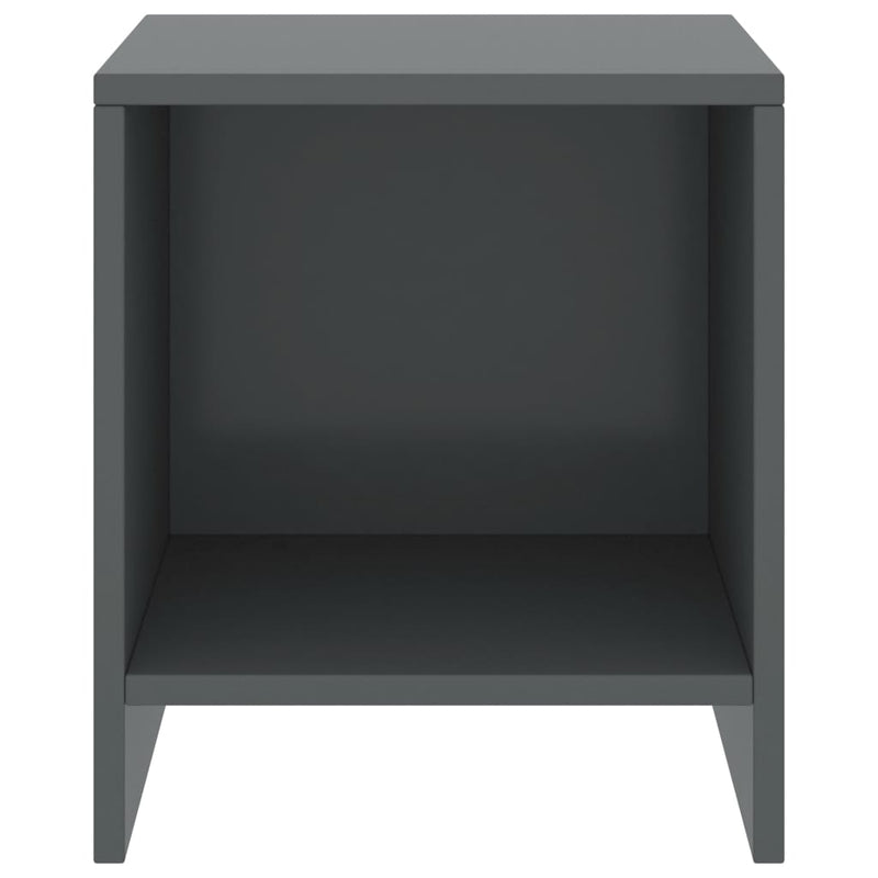 vidaXL 2 db sötétszürke tömör fenyőfa éjjeliszekrény 35 x 30 x 40 cm