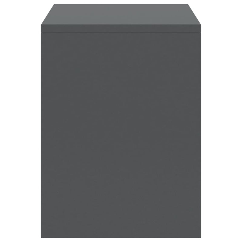 vidaXL 2 db sötétszürke tömör fenyőfa éjjeliszekrény 35 x 30 x 40 cm