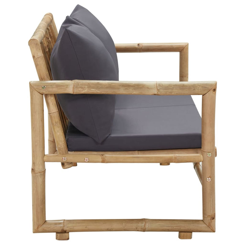 vidaXL bambusz kerti pad párnákkal 115 cm