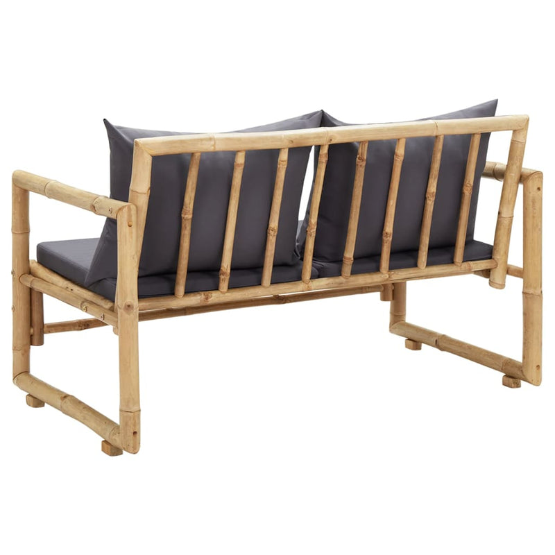 vidaXL bambusz kerti pad párnákkal 115 cm