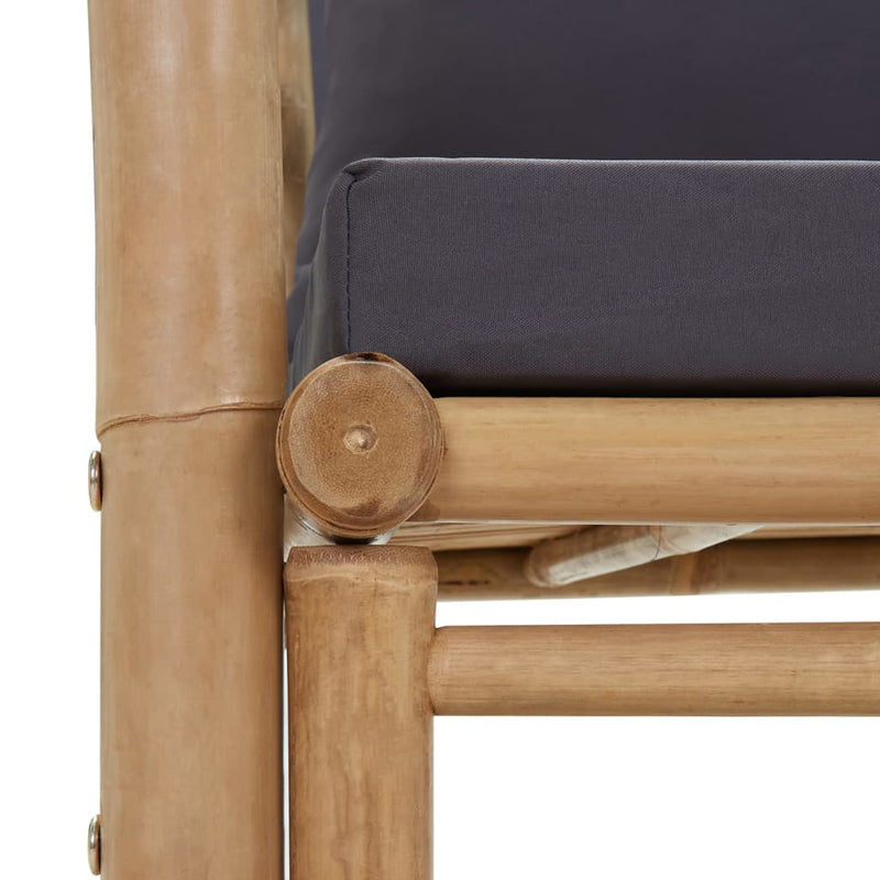 vidaXL bambusz kerti pad párnákkal 115 cm