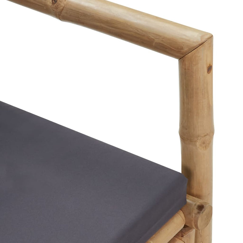 vidaXL bambusz kerti pad párnákkal 115 cm