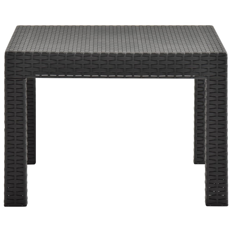 vidaXL antracitszürke PP rattan kerti asztal 58 x 58 x 41 cm