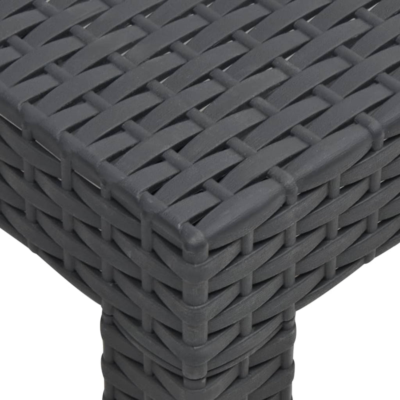 vidaXL antracitszürke PP rattan kerti asztal 58 x 58 x 41 cm