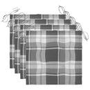 vidaXL 4 db szürke tömör akácfa kerti szék párnával