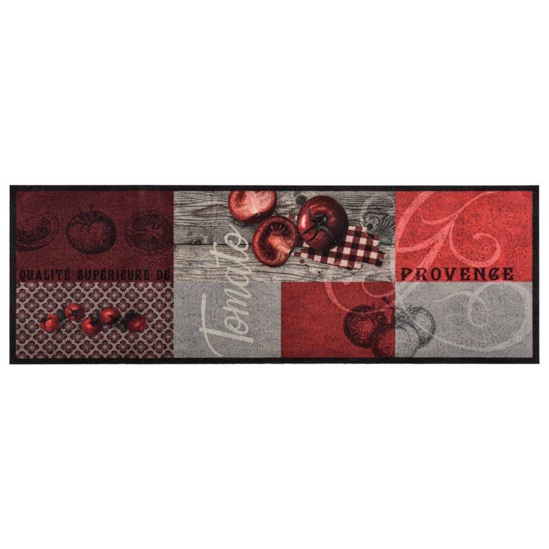 vidaXL paradicsommintás mosható konyhaszőnyeg 60 x 300 cm
