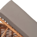 vidaXL tömör tíkfa napozóágy sötétszürke párnával