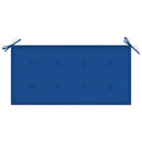 vidaXL tömör tíkfa kerti pad királykék párnával 112 cm
