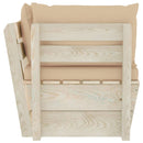 vidaXL impregnált lucfenyő kerti raklap sarokkanapé párnákkal