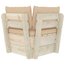 vidaXL impregnált lucfenyő kerti raklap sarokkanapé párnákkal