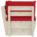 vidaXL impregnált lucfenyő kerti raklap sarokkanapé párnákkal