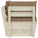 vidaXL impregnált lucfenyő kerti raklap sarokkanapé párnákkal