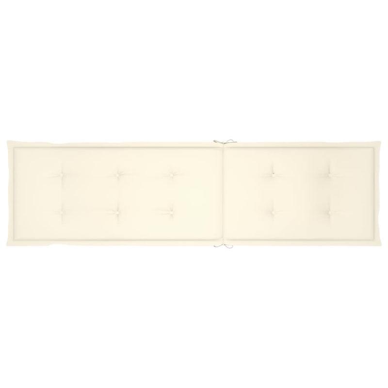 vidaXL tömör akácfa kültéri napozószék lábtartóval és párnával