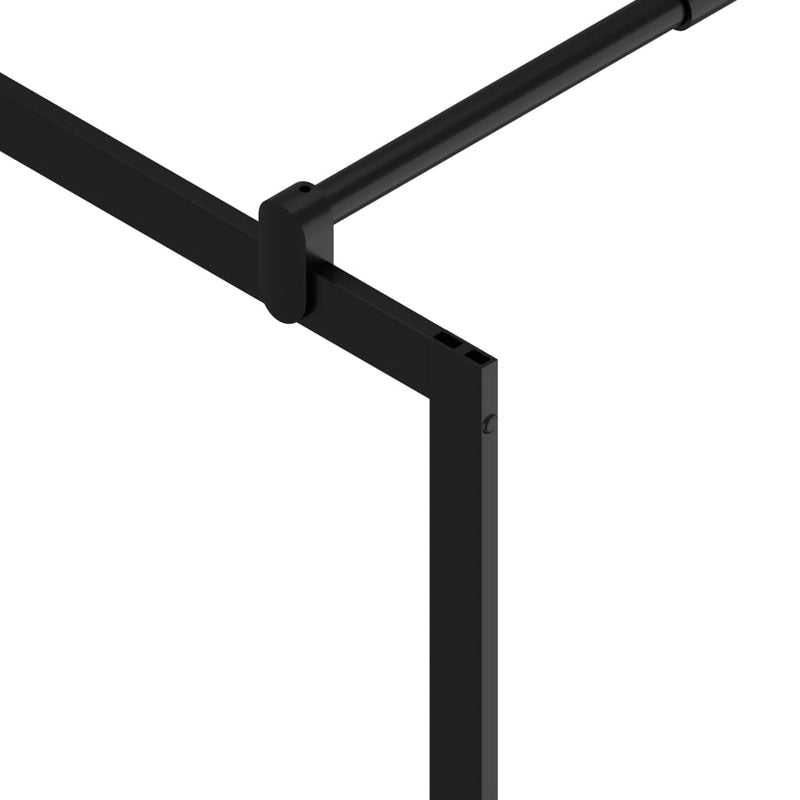 vidaXL fekete zuhanyfal átlátszó ESG üveggel 80 x 195 cm