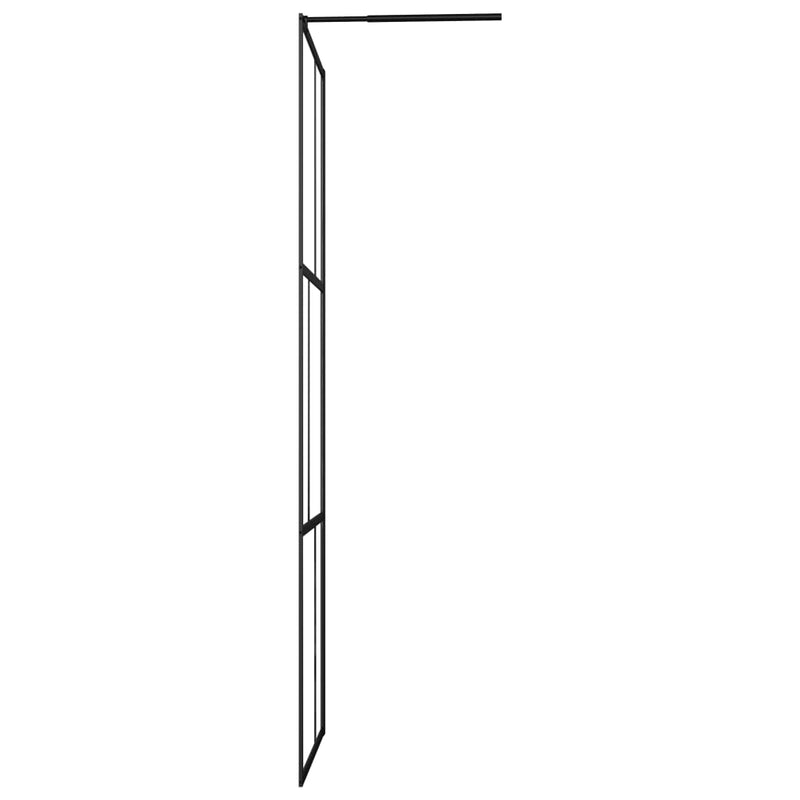 vidaXL fekete zuhanyfal edzett üveggel 80 x 195 cm