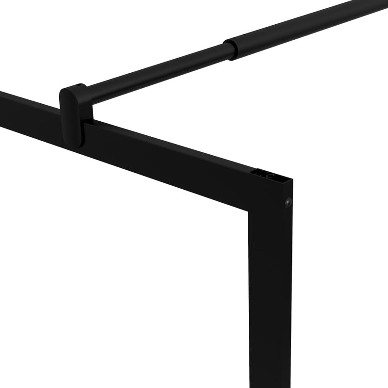 vidaXL fekete zuhanyfal edzett üveggel 90 x 195 cm