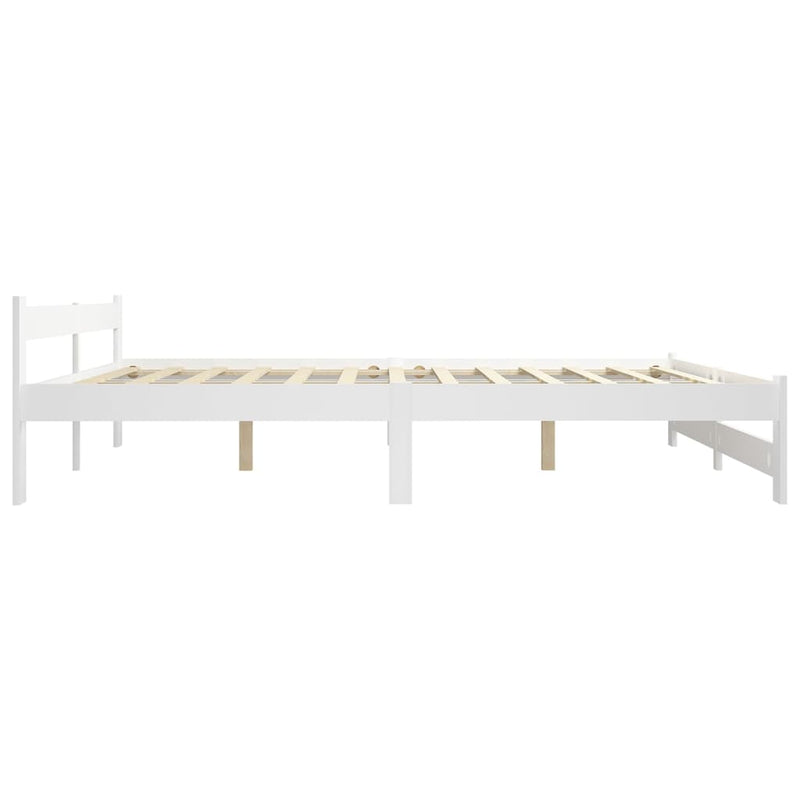 vidaXL fehér tömör fenyőfa ágykeret 120 x 200 cm