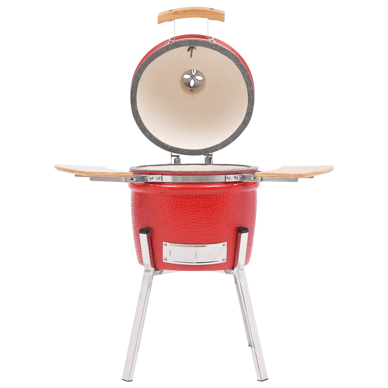 vidaXL Kamado kerámia füstölővel kombinált grillező 81 cm