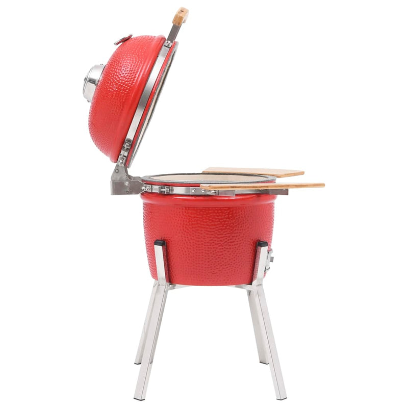 vidaXL Kamado kerámia füstölővel kombinált grillező 81 cm