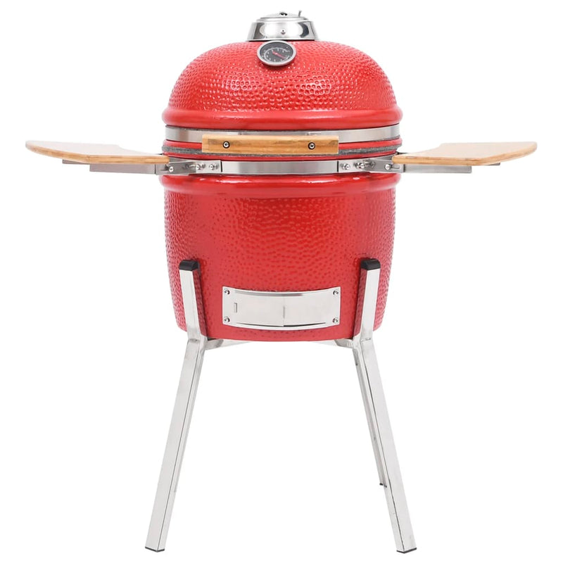 vidaXL Kamado kerámia füstölővel kombinált grillező 81 cm