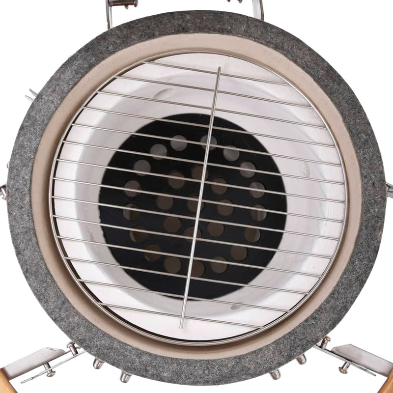 vidaXL Kamado kerámia füstölővel kombinált grillező 81 cm
