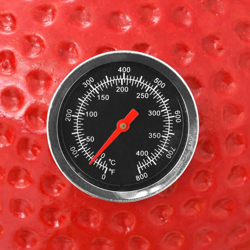 vidaXL Kamado kerámia füstölővel kombinált grillező 81 cm