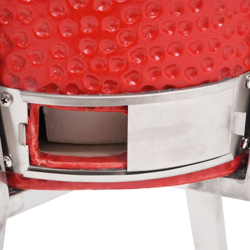 vidaXL Kamado kerámia füstölővel kombinált grillező 81 cm
