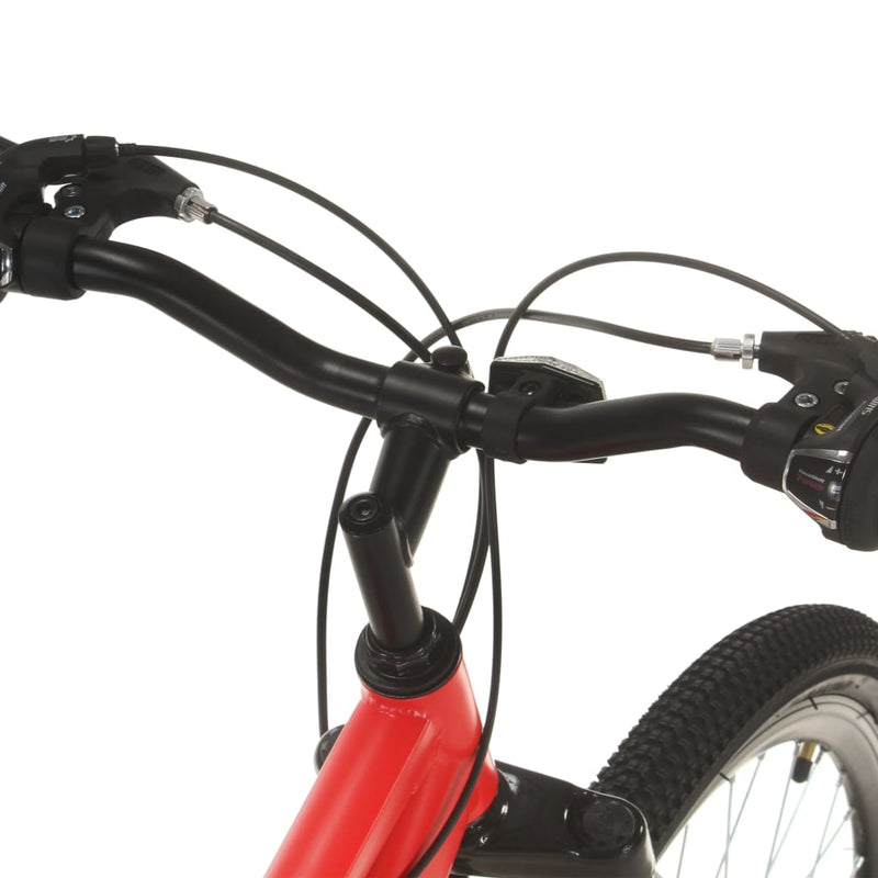 vidaXL 21 sebességes piros mountain bike 27,5 hüvelykes kerékkel 42 cm