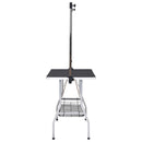 vidaXL állítható kutyakozmetikai asztal 2 hurokkal és kosárral