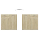 vidaXL sonoma tölgy színű szerelt fa tálalószekrény 80 x 36 x 75 cm