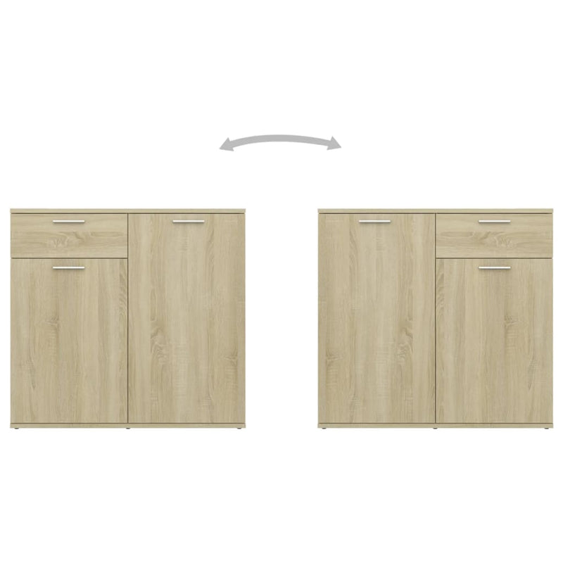 vidaXL sonoma tölgy színű szerelt fa tálalószekrény 80 x 36 x 75 cm