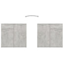 vidaXL betonszürke szerelt fa tálalószekrény 80 x 36 x 75 cm