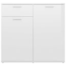 vidaXL magasfényű fehér szerelt fa tálalószekrény 80 x 36 x 75 cm