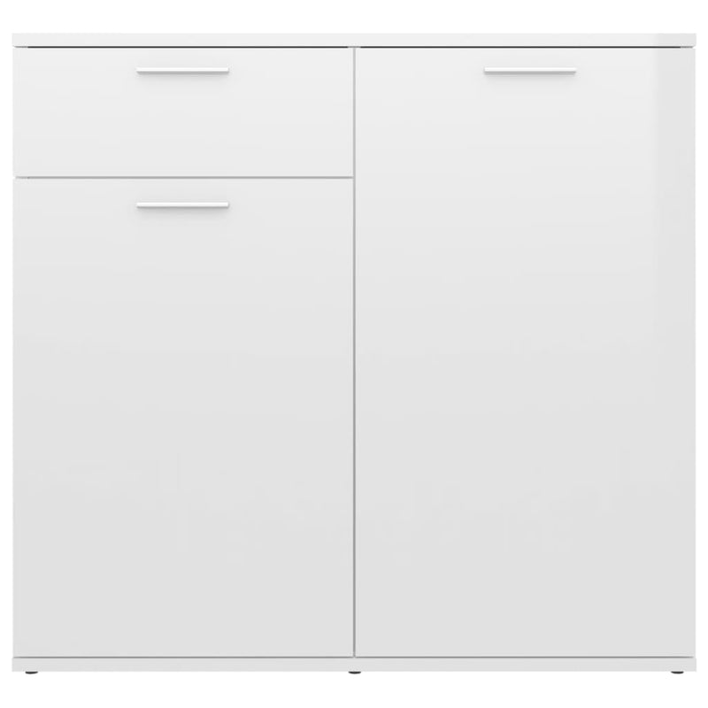 vidaXL magasfényű fehér szerelt fa tálalószekrény 80 x 36 x 75 cm