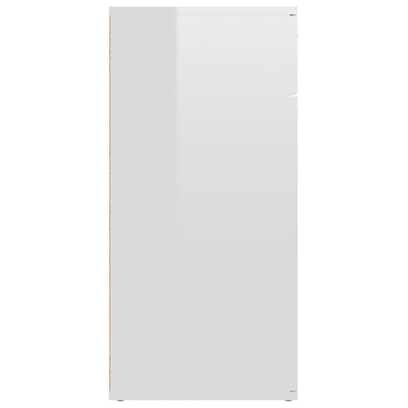 vidaXL magasfényű fehér szerelt fa tálalószekrény 80 x 36 x 75 cm