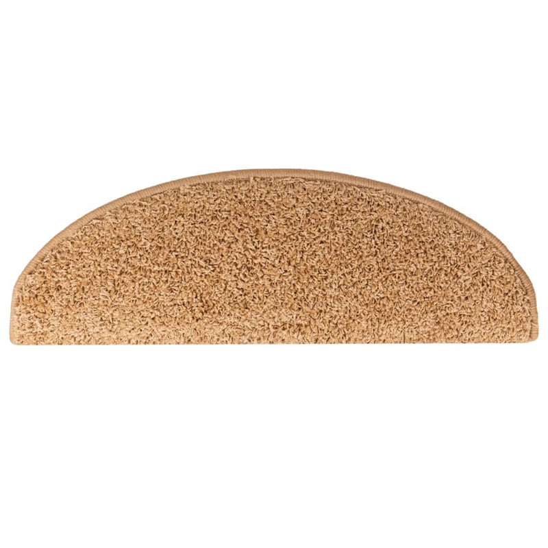 vidaXL 10 db bézs lépcsőszőnyeg 65 x 21 x 4 cm