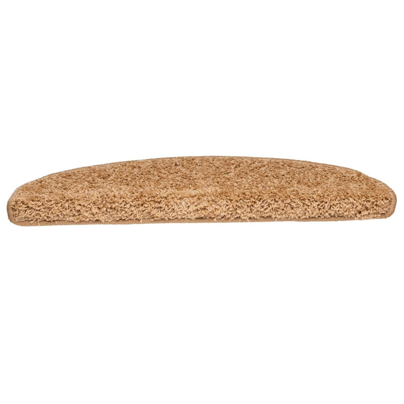 vidaXL 10 db bézs lépcsőszőnyeg 65 x 21 x 4 cm