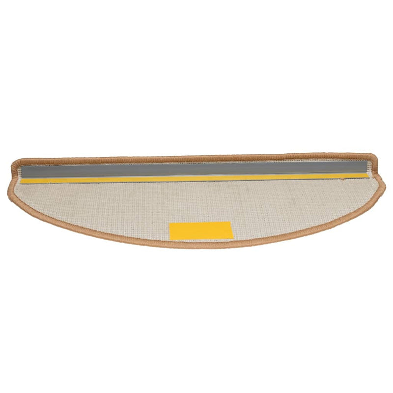 vidaXL 10 db bézs lépcsőszőnyeg 65 x 21 x 4 cm