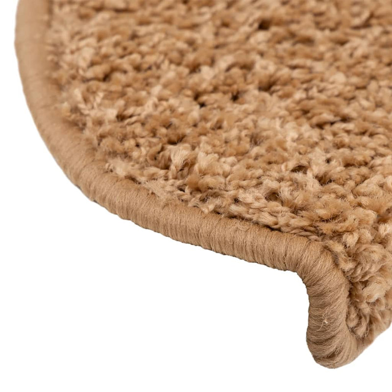 vidaXL 10 db bézs lépcsőszőnyeg 65 x 21 x 4 cm