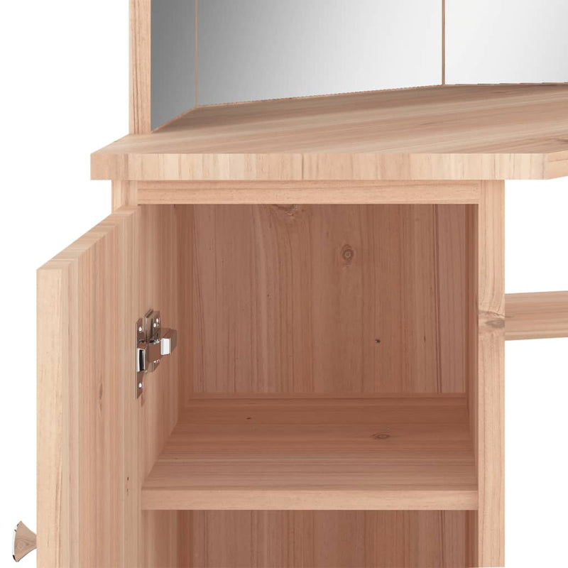 vidaXL fekete sarok-fésülködőasztal LED-világítással 111x54x141,5 cm
