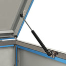 vidaXL acéltároló két gurítható szemeteskukához 138 x 77,5 x 112,5 cm