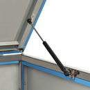 vidaXL acél tároló három gurítható szemeteskukához 207x77,5x112,5 cm