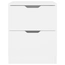 vidaXL 2 db fehér szerelt fa éjjeliszekrény 40 x 40 x 50 cm