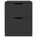 vidaXL 2 db fekete szerelt fa éjjeliszekrény 40 x 40 x 50 cm