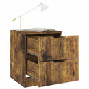 vidaXL 2 db füstös tölgy színű szerelt fa éjjeliszekrény 40x40x50 cm