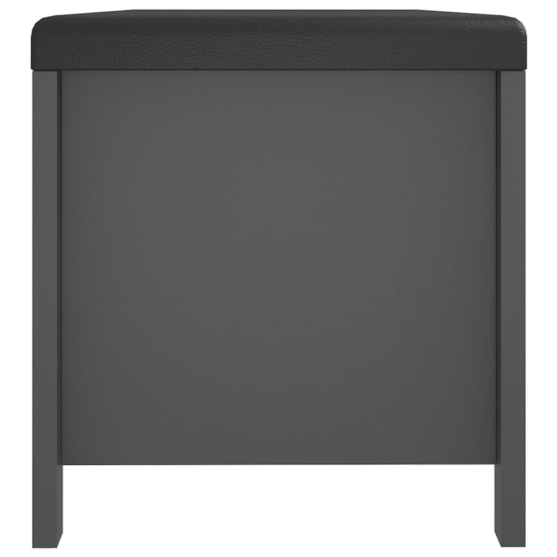 vidaXL szürke szerelt fa tárolódoboz párnával 105 x 40 x 45 cm
