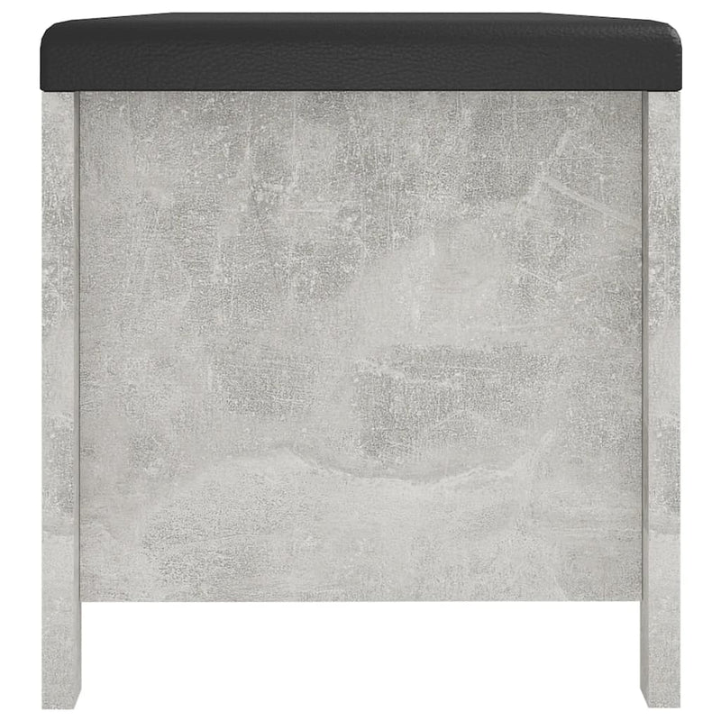 vidaXL betonszürke szerelt fa tárolódoboz párnával 105 x 40 x 45 cm